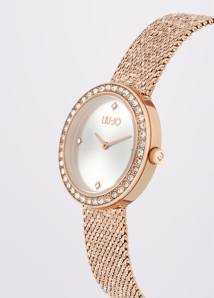 Reloj de acero con cristales rosa Liu Jo - large image number 2 Reloj de acero con cristales rosa Liu Jo - large image number 2