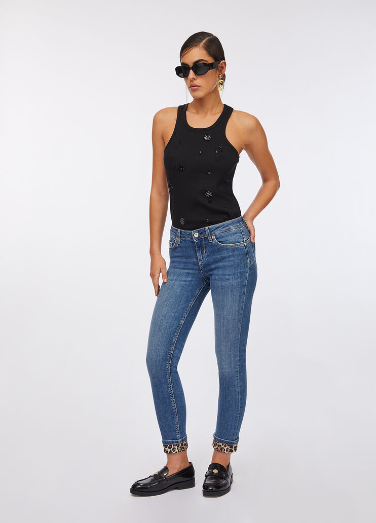 Skinny jeans with turn-ups light blue denim Liu Jo - large image number 4 Skinny jeans with turn-ups light blue denim Liu Jo - large image number 4