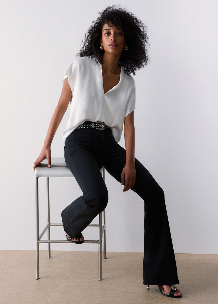 High-rise bootcut trousers black Liu Jo - medium