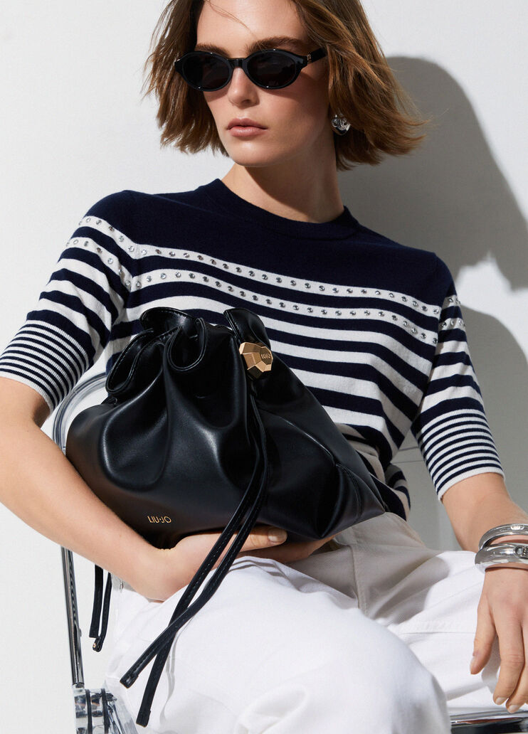 Sac port&eacute; &eacute;paule Riccy moyen noir Liu Jo - medium