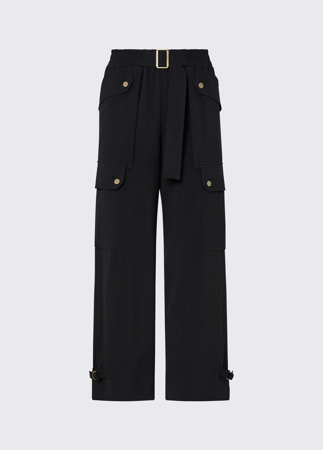 Cargo trousers in flannel black Liu Jo - large image number 6