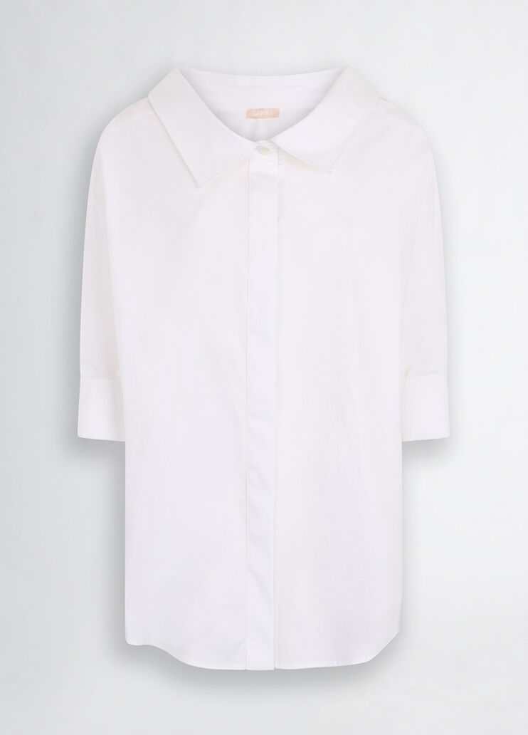 White poplin shirt white Liu Jo - large image number 6 White poplin shirt white Liu Jo - large image number 6