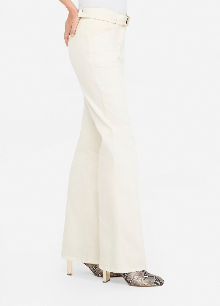 Pantalón acampanado de bull de algodón blanco Liu Jo - large image number 3 Pantalón acampanado de bull de algodón blanco Liu Jo - large image number 3