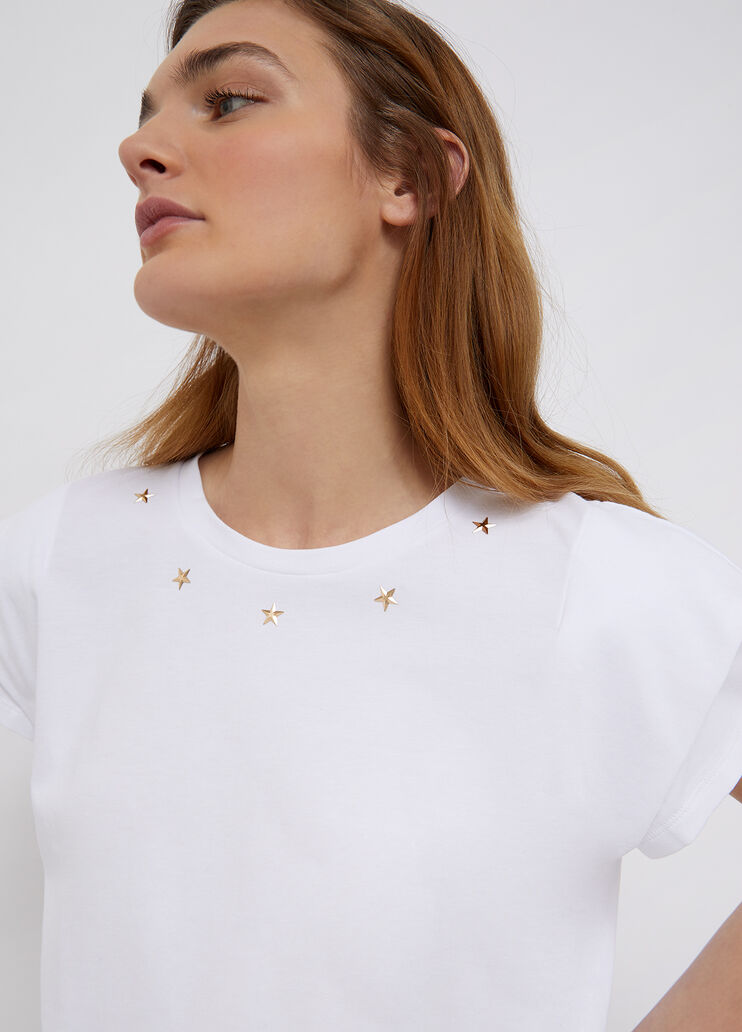T-shirt with studs white Liu Jo - large image number 2