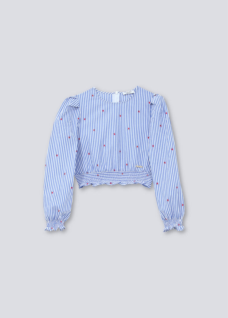 Striped crop top Light Blue Liu Jo - large image number 0 Striped crop top Light Blue Liu Jo - large image number 0
