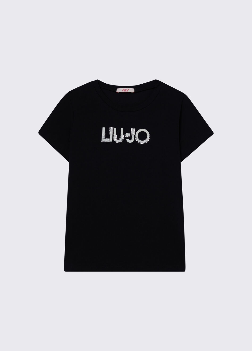 T-shirt avec logo et strass noir Liu Jo - large image number 2