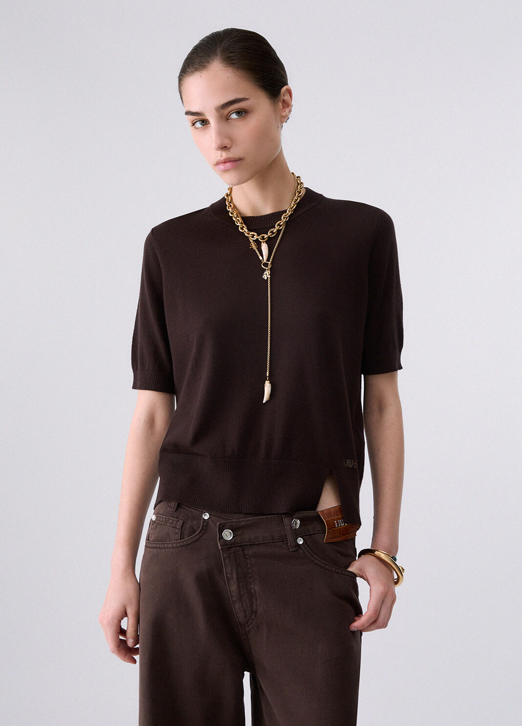 Knit Top dark brown Liu Jo - large image number 0
