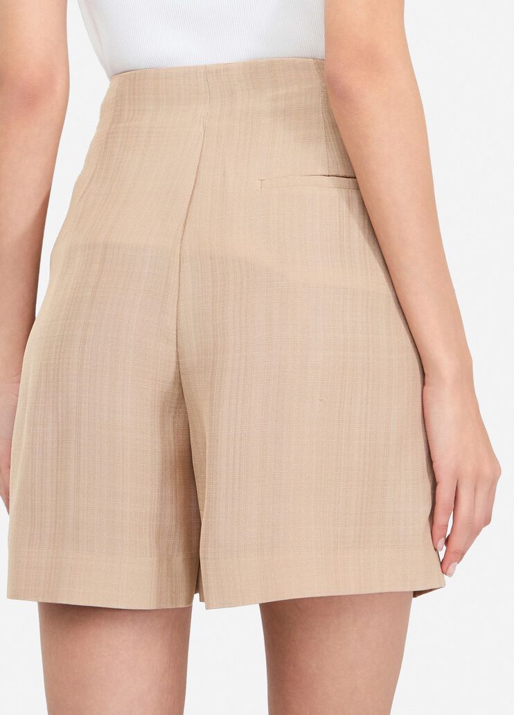 Short avec plis beige Liu Jo - large image number 4 Short avec plis beige Liu Jo - large image number 4