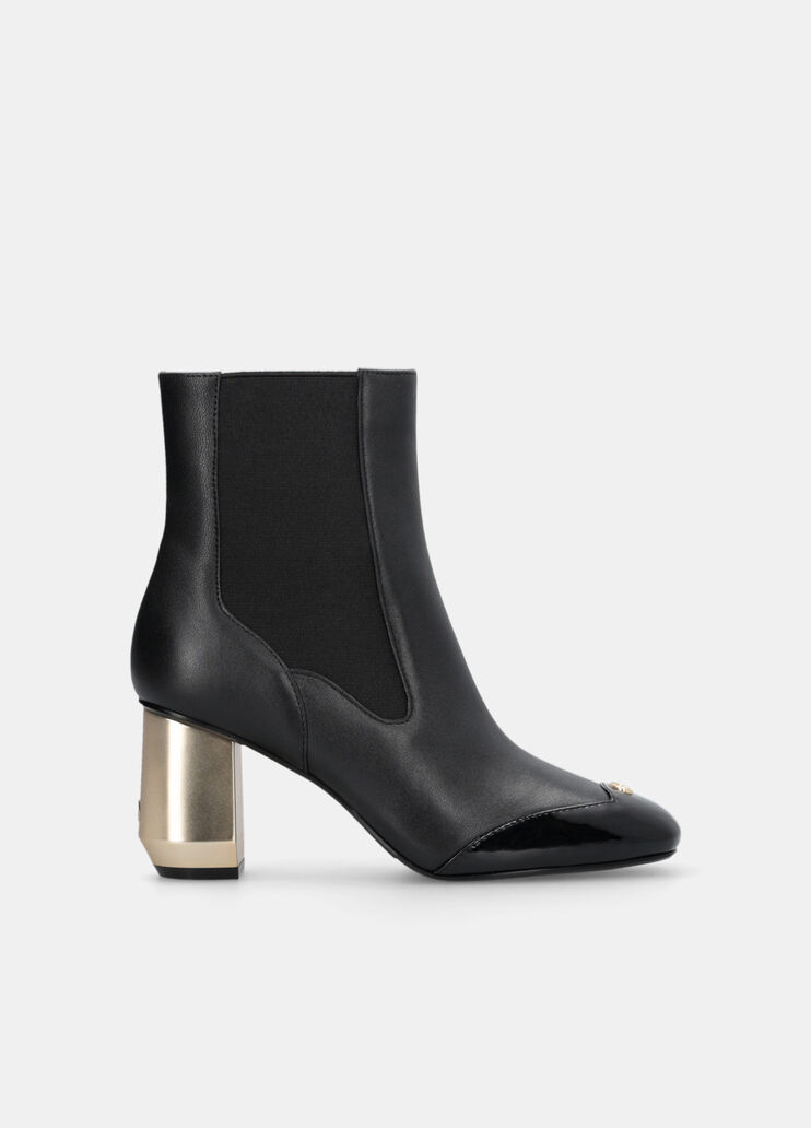 Stivaletti in pelle con logo nero Liu Jo - medium