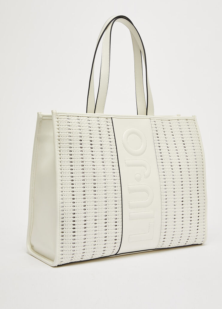 Woven shopping bag white Liu Jo - large image number 2 Woven shopping bag white Liu Jo - large image number 2