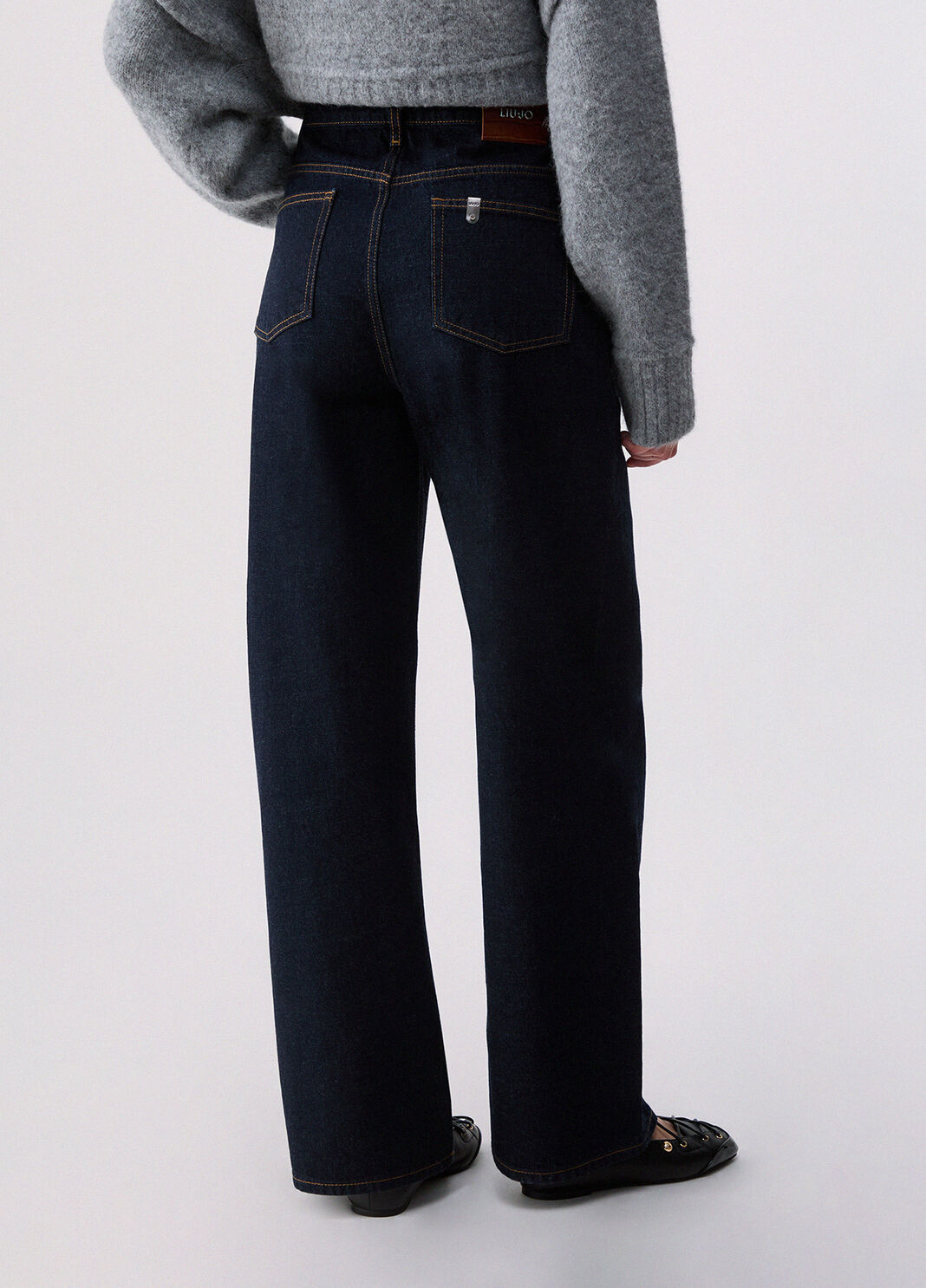 Gerade Jeans mit asymmetrischem Bund Normale Waschung Liu Jo - large image number 1