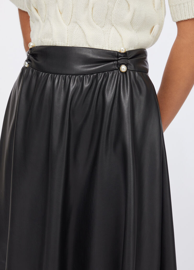 Jupe en tissu enduit noir Liu Jo - medium