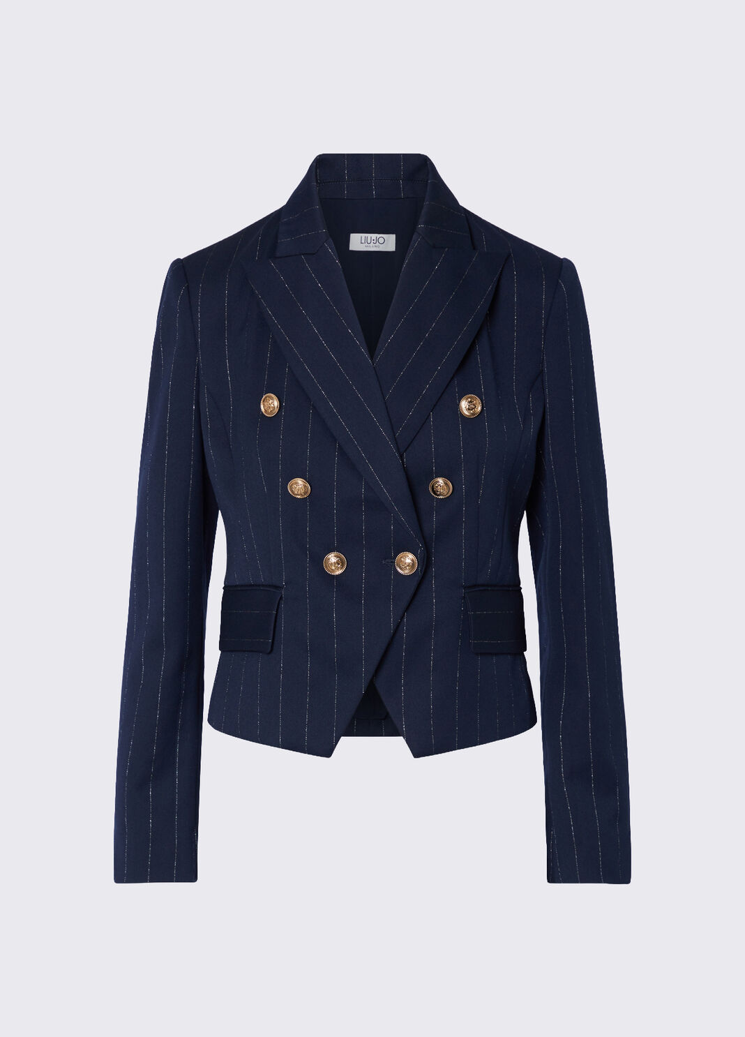Blazer doppiopetto gessato blu gessato Liu Jo - large image number 6