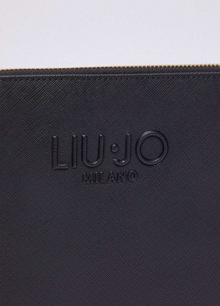 Medium clutch bag with logo black Liu Jo - medium
