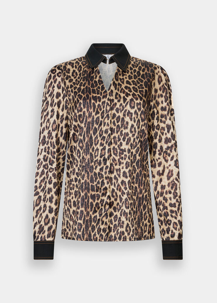 Hemdbluse mit Animal-Print Animal-Print Liu Jo - large image number 4