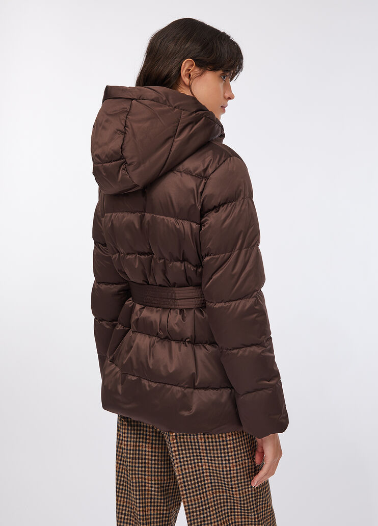 Hooded down jacket chocolate Liu Jo - large image number 1