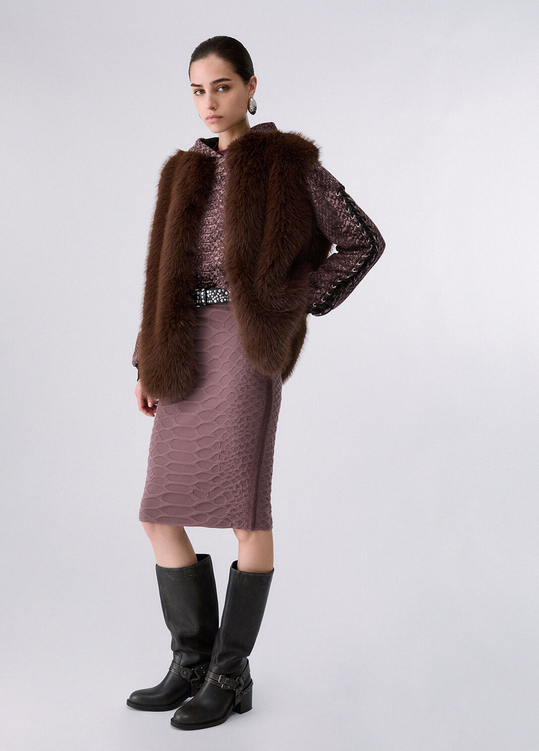Sweatshirt with animal print brown Liu Jo - large image number 5