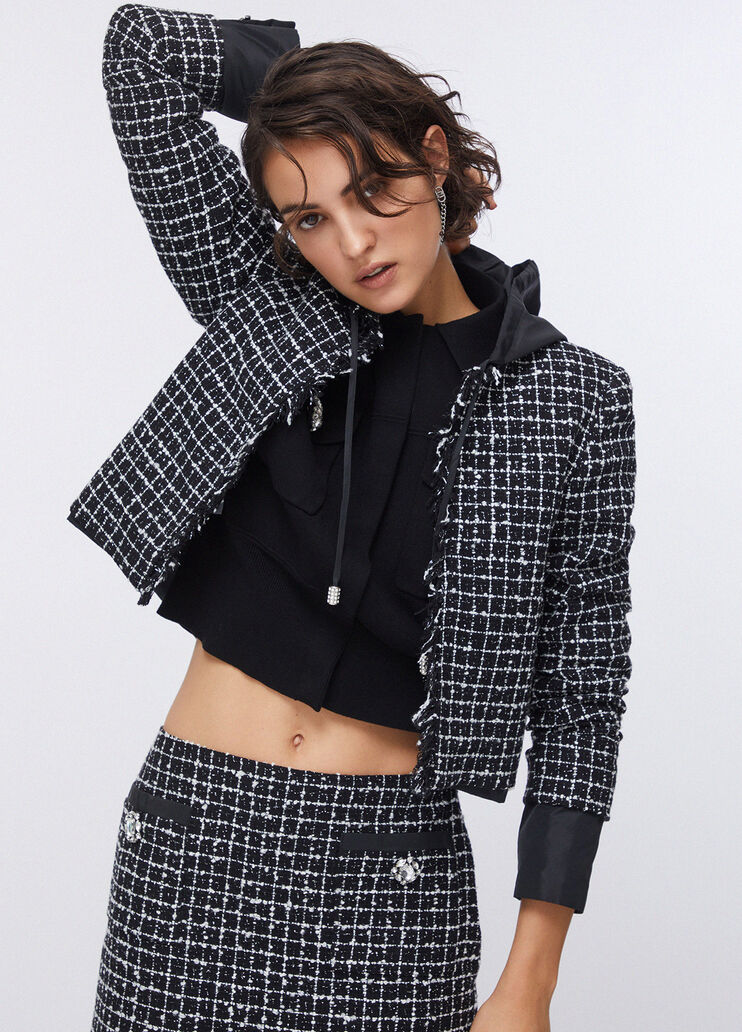 Giacca boxy in bouclé nero Liu Jo - large image number 2