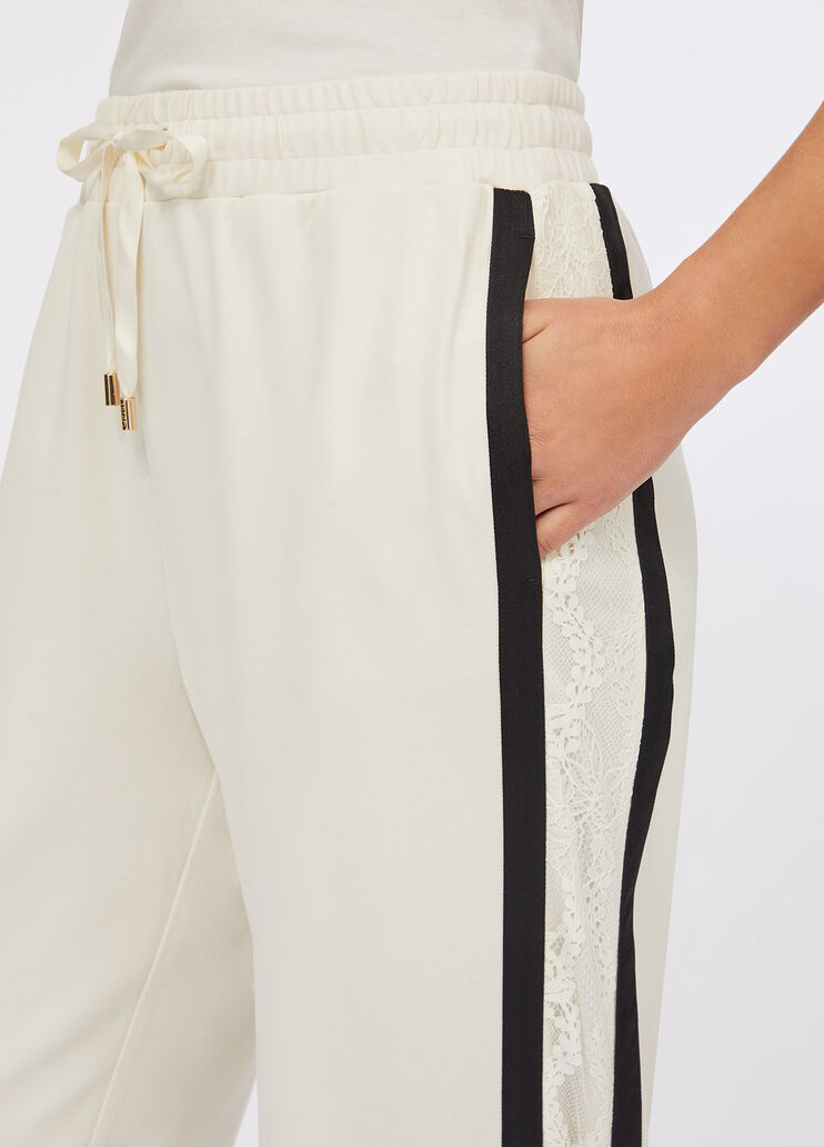 Jogginghose aus Sweatstoff mit Spitze Weiß Liu Jo - medium
