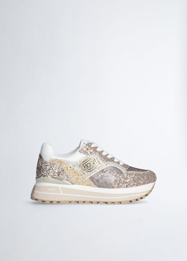 Sneakers platform full glitter oro Liu Jo - large image number 1 Sneakers platform full glitter oro Liu Jo - large image number 1