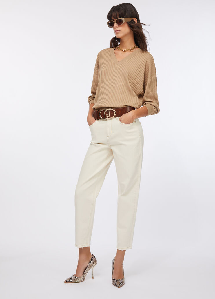 Jersey con escote de pico dorado Liu Jo - medium