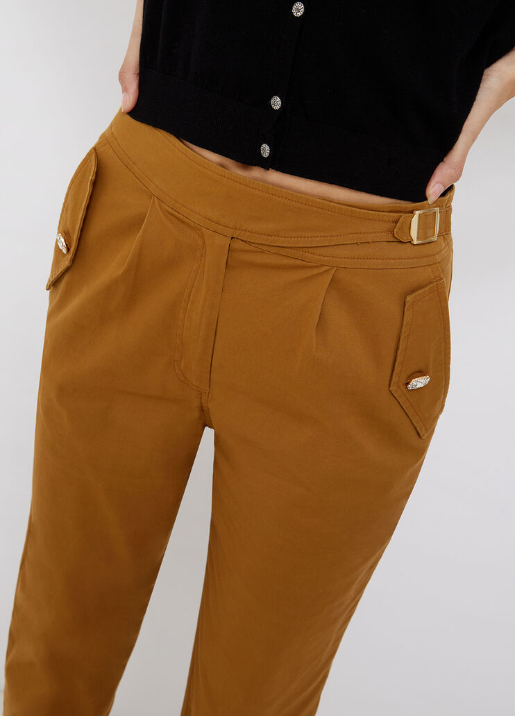Wide trousers in gabardine bronze Liu Jo - large image number 2