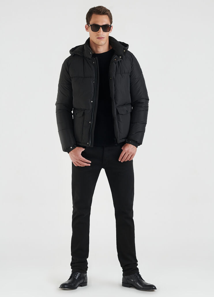 Padded jacket with hood Black Liu Jo - large image number 3