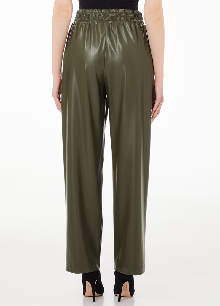 Pantaloni in tessuto spalmato verde Liu Jo - large image number 1