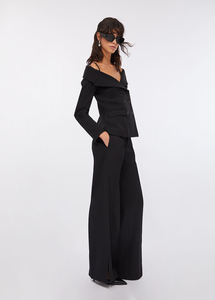 Flared trousers with slits black Liu Jo - large image number 5 Flared trousers with slits black Liu Jo - large image number 5