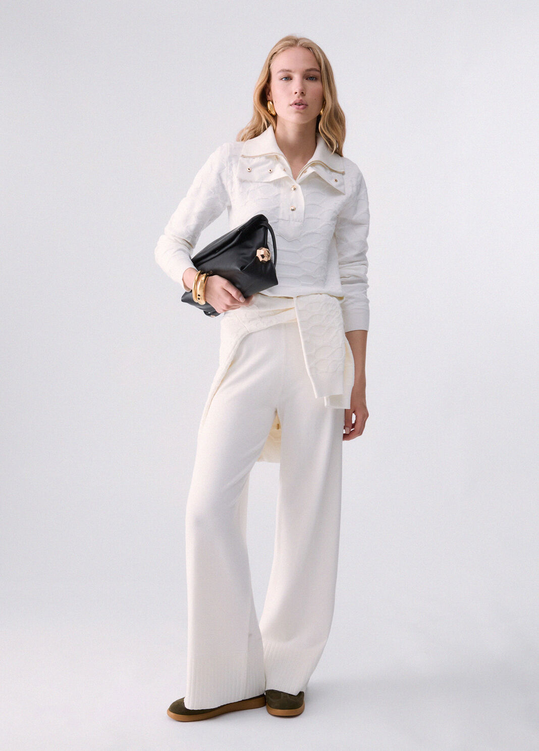 Crocodile Jacquard Sweater white wool Liu Jo - large image number 5