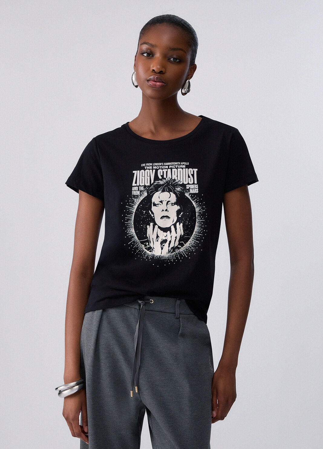 T-shirt with print black/face Liu Jo - large image number 0