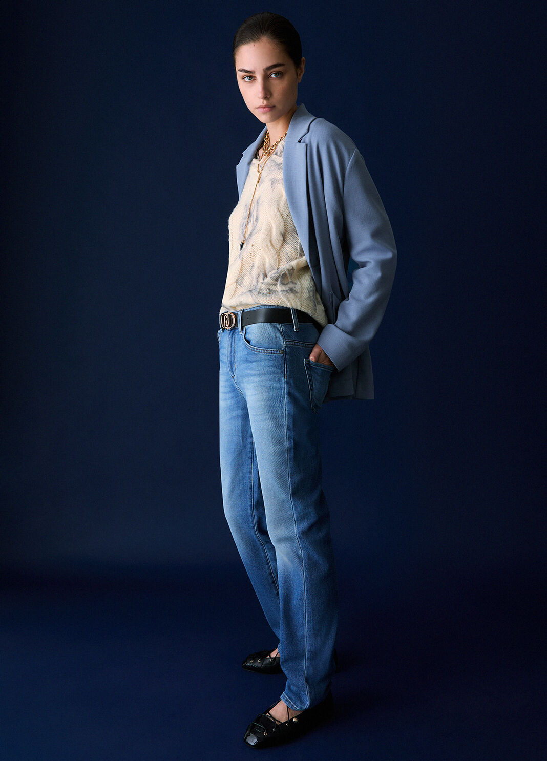 High-waisted slim fit jeans light denim Liu Jo - large image number 2