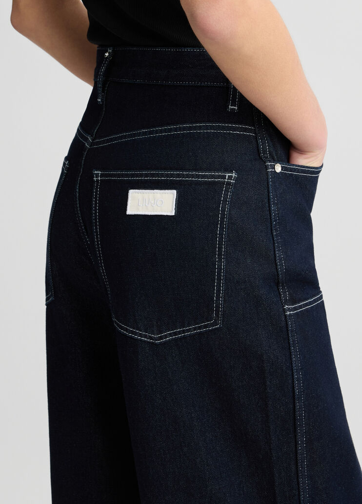 Distressed cotton jeans dark denim Liu Jo - large image number 4 Distressed cotton jeans dark denim Liu Jo - large image number 4