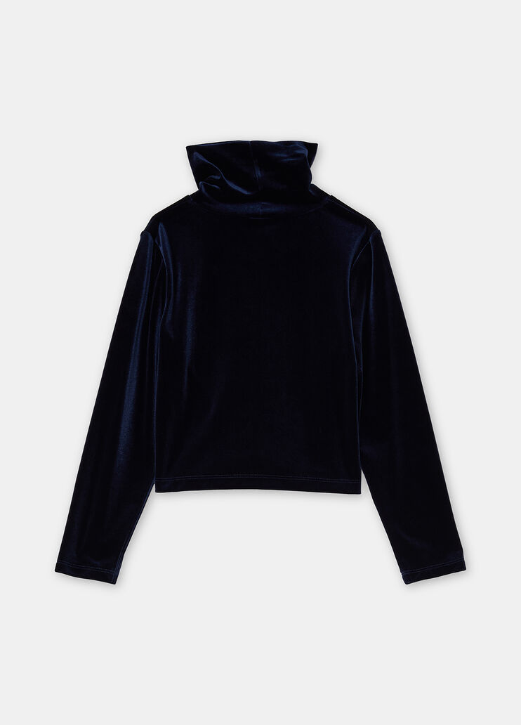 Rollkragenpullover aus Samt blau Liu Jo - medium Rollkragenpullover aus Samt blau Liu Jo - medium