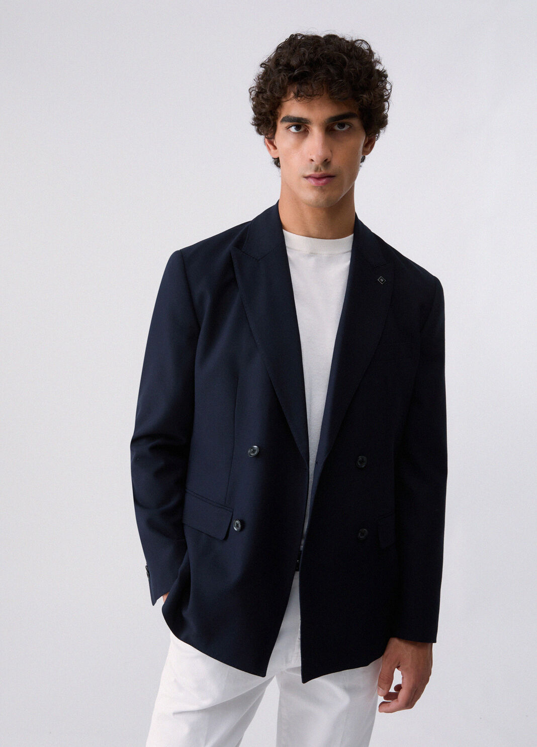 Elegant jacket double-breasted dark blue Liu Jo - large image number 0
