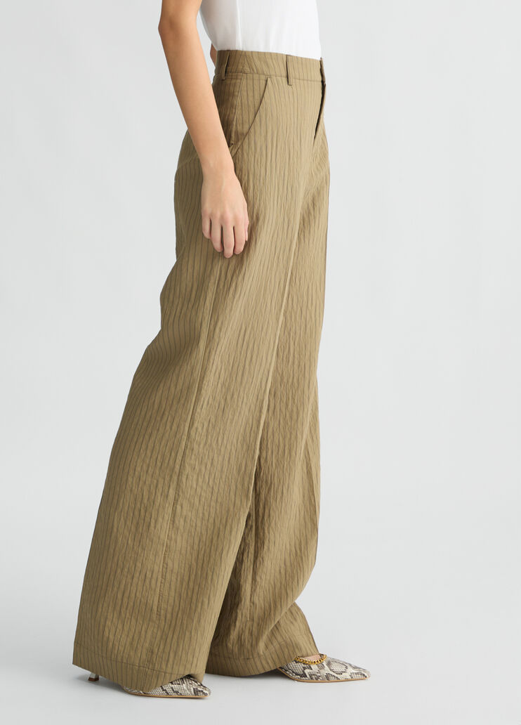 Striped flared trousers green Liu Jo - large image number 3 Striped flared trousers green Liu Jo - large image number 3