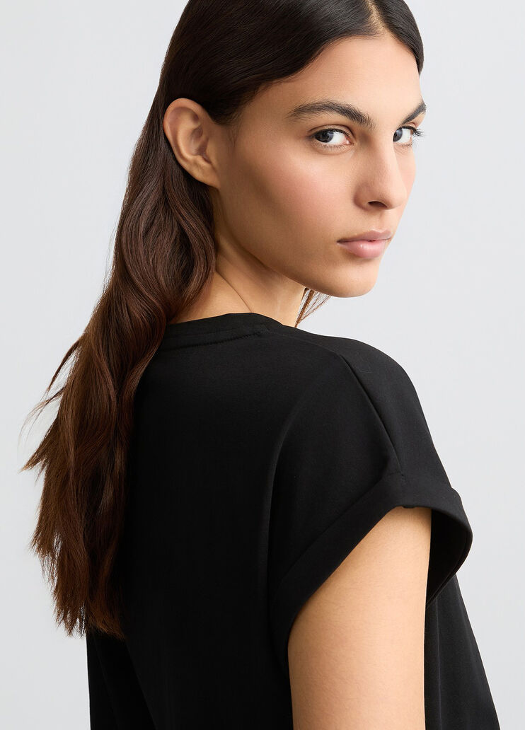 Cotton T-shirt with logo  black Liu Jo - large image number 4 Cotton T-shirt with logo  black Liu Jo - large image number 4