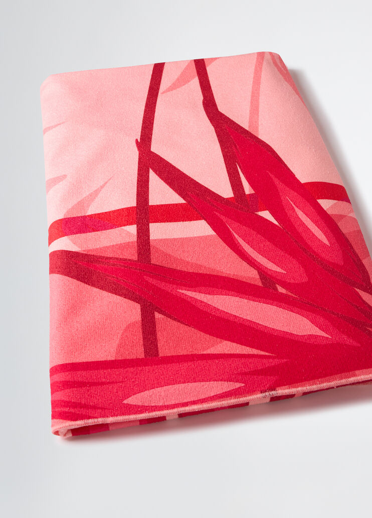 Beach towel with palm print pink Liu Jo - large image number 1