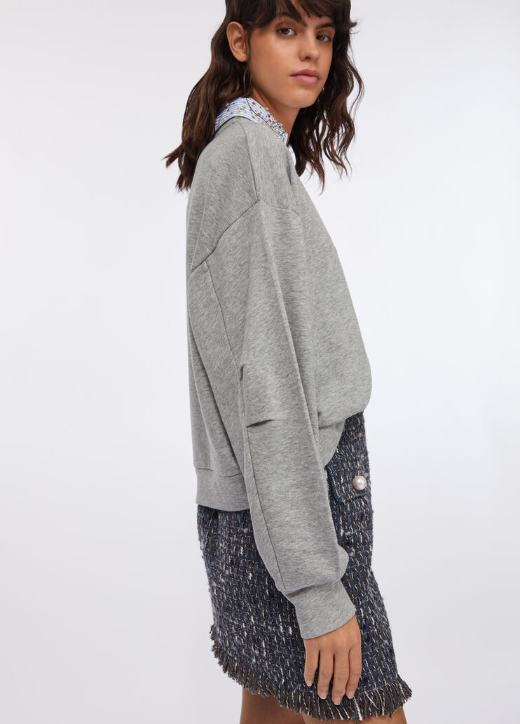 Sweatshirt with rhinestones grey Liu Jo - large image number 3 Sweatshirt with rhinestones grey Liu Jo - large image number 3