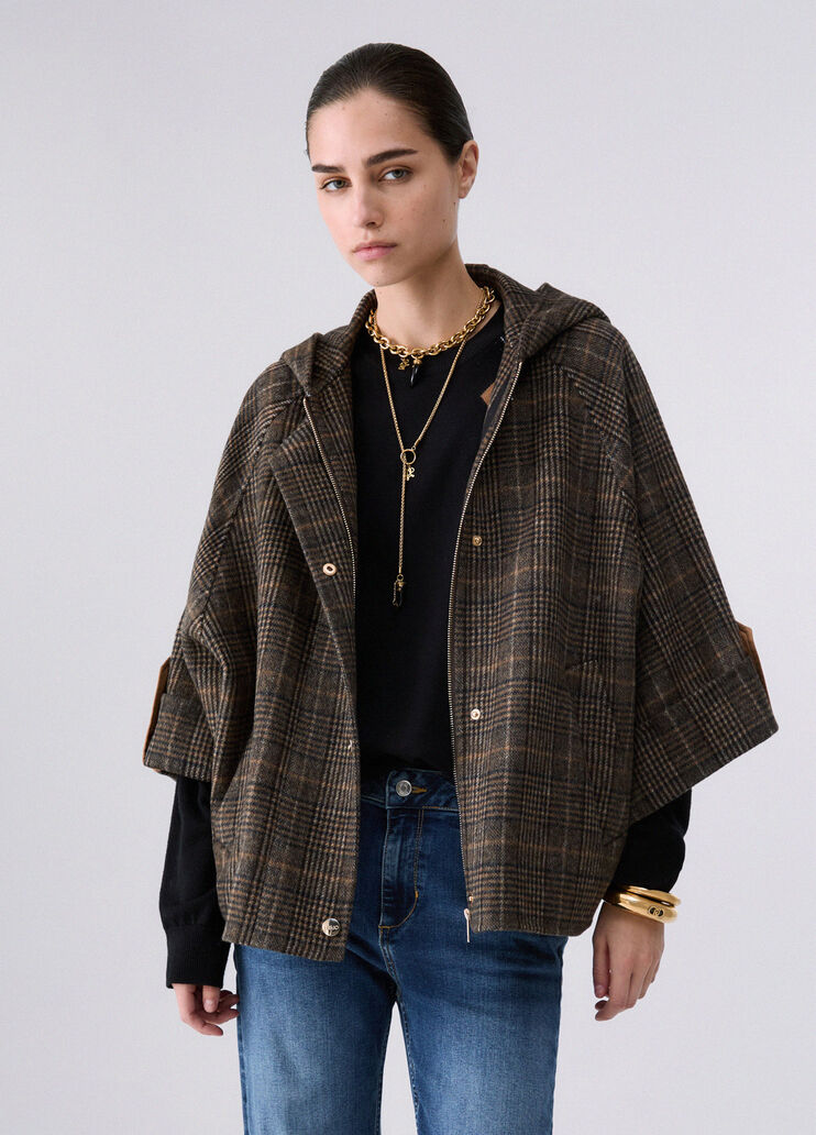 Cape mit Kapuze kariert Liu Jo - medium