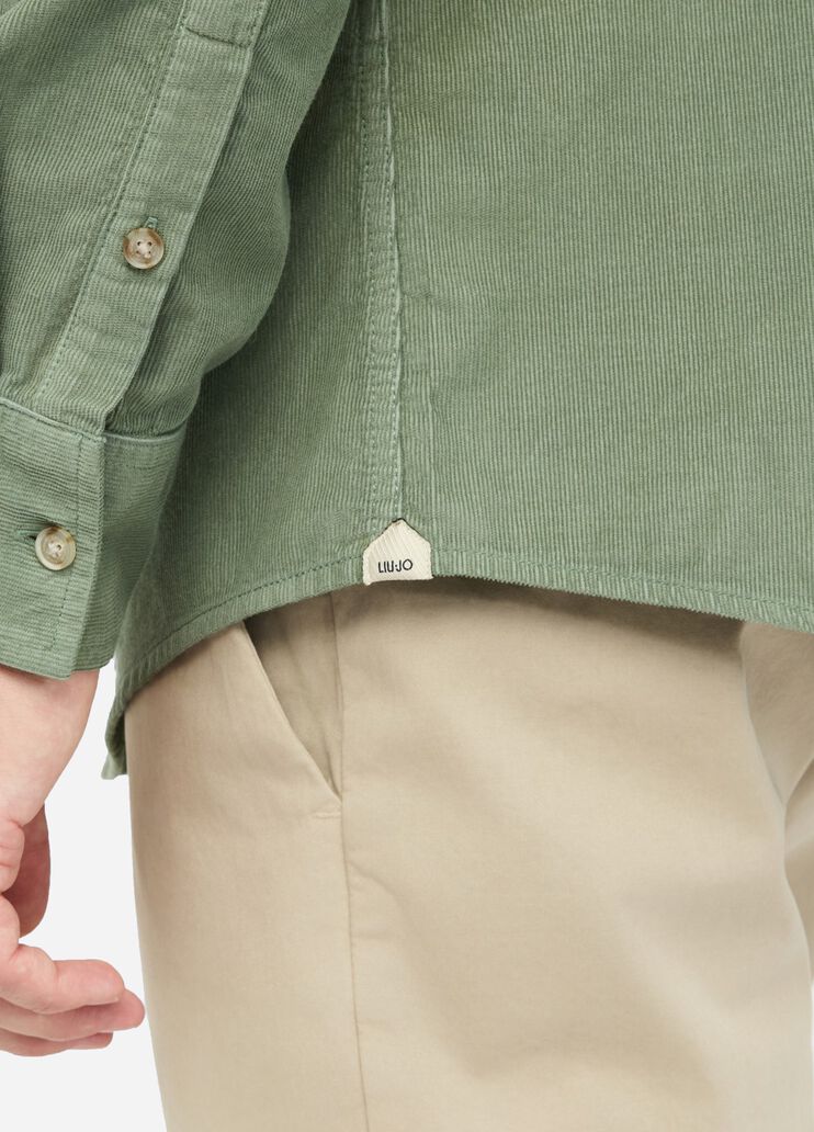 Hemd aus Samt Militärgrün Liu Jo - large image number 3