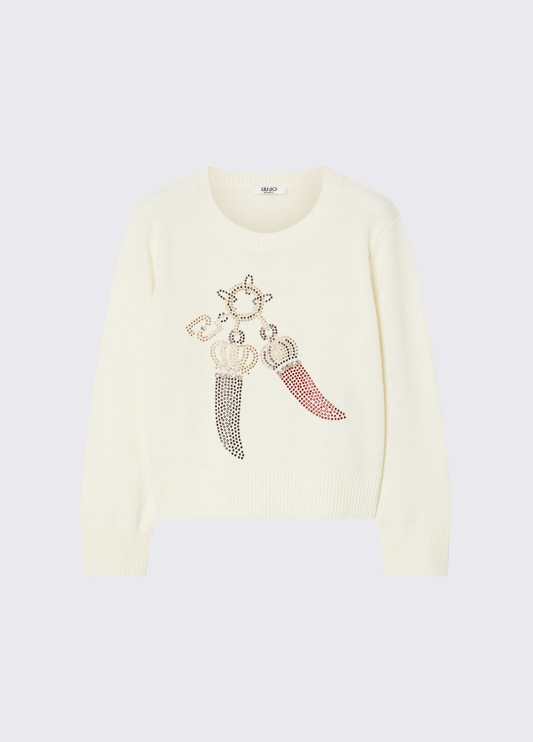 Jacquard Wool Sweater white Liu Jo - large image number 2
