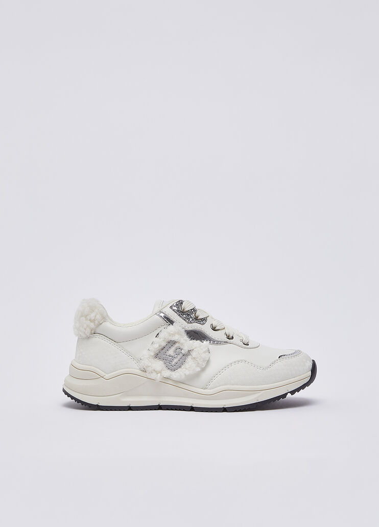 Sneakers with teddy details milky white Liu Jo - medium