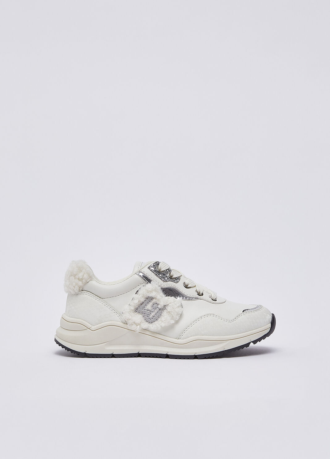 Sneakers with teddy details milky white Liu Jo - large image number 0