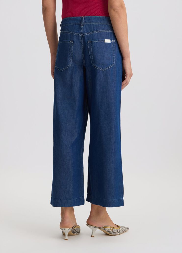 Cropped flared jeans dark denim Liu Jo - large image number 1 Cropped flared jeans dark denim Liu Jo - large image number 1