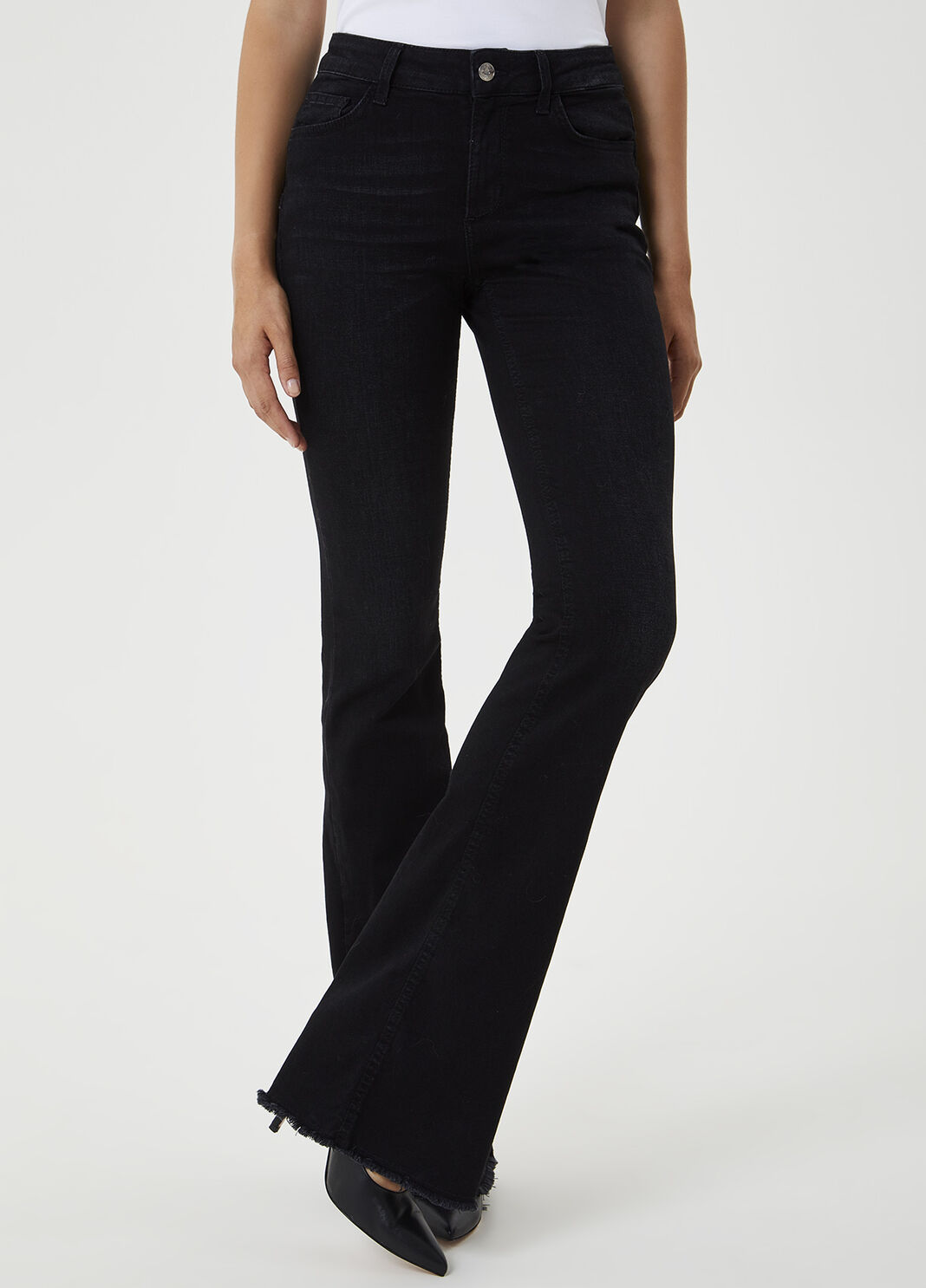 High-rise bell-bottom jeans Black denim Liu Jo - large image number 0