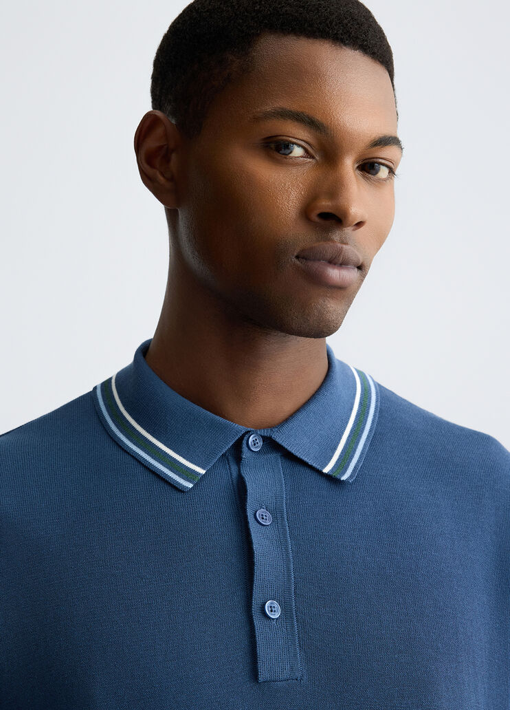 Blue knit polo shirt lapis blue Liu Jo - large image number 2 Blue knit polo shirt lapis blue Liu Jo - large image number 2