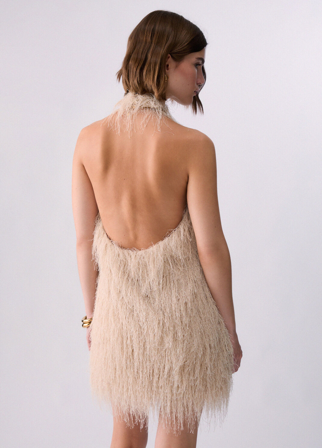 Kurzes Kleid mit ausgefranstem Stoff Butter Liu Jo - large image number 1