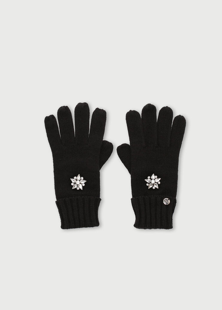 Guanti con castoni gioiello Nero Liu Jo - large image number 0