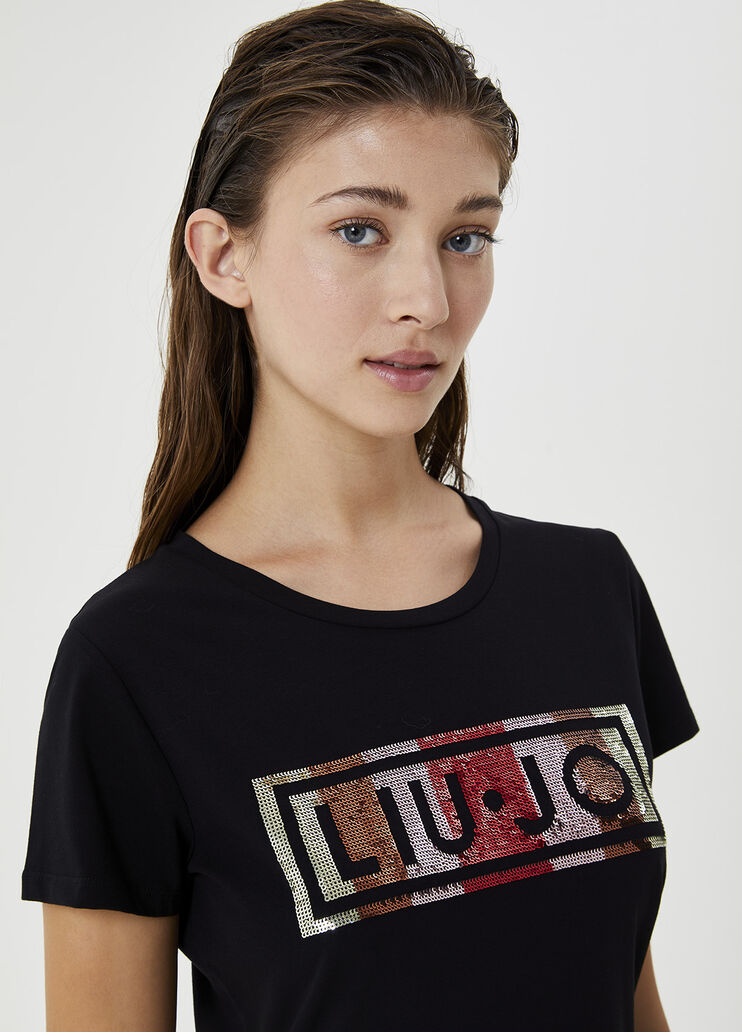 T-shirt with logo Black Liu Jo - large image number 1